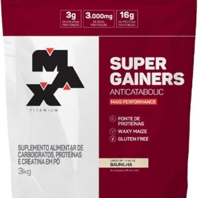 Max Titanium Super Gainers (3Kg) – Sabor Baunilha